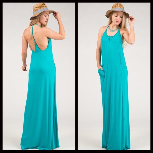 Dresses & Skirts - LAST‼️Knit Maxi-Turquoise